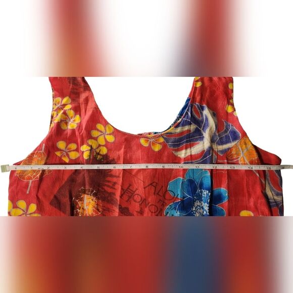 Vintage Y2K JAMS WORLD Marilyn‎ Red Aloha Dress Sleeveless Short XS - Picture 8 of 9